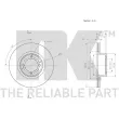 Jeu de 2 disques de frein avant NK 203615 - Visuel 3