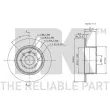 Jeu de 2 disques de frein arrière NK 203619 - Visuel 3