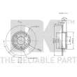 Jeu de 2 disques de frein avant NK 203632 - Visuel 3