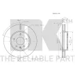 Jeu de 2 disques de frein avant NK 203666 - Visuel 3