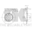 Jeu de 2 disques de frein arrière NK 203718 - Visuel 3
