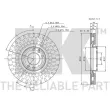 Jeu de 2 disques de frein avant NK 203724 - Visuel 3