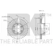 Jeu de 2 disques de frein avant NK 203907 - Visuel 3