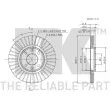 Jeu de 2 disques de frein avant NK 203925 - Visuel 3