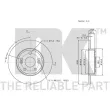 Jeu de 2 disques de frein arrière NK 203934 - Visuel 3