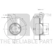 Jeu de 2 disques de frein avant NK 204021 - Visuel 3