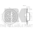 Jeu de 2 disques de frein avant NK 204045 - Visuel 3