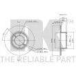 Jeu de 2 disques de frein avant NK 204104 - Visuel 2