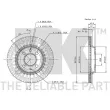 Jeu de 2 disques de frein avant NK 204105 - Visuel 2