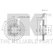 Jeu de 2 disques de frein avant NK 204402 - Visuel 2