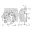 Jeu de 2 disques de frein arrière NK 204414 - Visuel 3