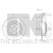 Jeu de 2 disques de frein arrière NK 204415 - Visuel 3
