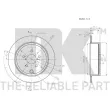 Jeu de 2 disques de frein arrière NK 204418 - Visuel 3