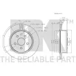 Jeu de 2 disques de frein arrière NK 2045106 - Visuel 3