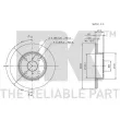 Jeu de 2 disques de frein avant NK 204514 - Visuel 2