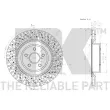 Jeu de 2 disques de frein avant NK 2045151 - Visuel 3