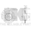 Jeu de 2 disques de frein avant NK 204536 - Visuel 3