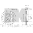 Jeu de 2 disques de frein avant NK 204543 - Visuel 3