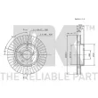 Jeu de 2 disques de frein avant NK 204544 - Visuel 3