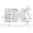 Jeu de 2 disques de frein arrière NK 204552 - Visuel 2