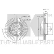 Jeu de 2 disques de frein avant NK 204557 - Visuel 2