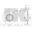 Jeu de 2 disques de frein avant NK 204568 - Visuel 2