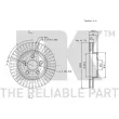 Jeu de 2 disques de frein avant NK 204572 - Visuel 3
