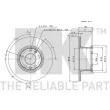 Jeu de 2 disques de frein avant NK 204708 - Visuel 2