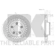 Jeu de 2 disques de frein avant NK 2047149 - Visuel 2