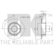 Jeu de 2 disques de frein arrière NK 204723 - Visuel 3