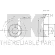 Jeu de 2 disques de frein arrière NK 204734 - Visuel 3