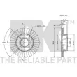 Jeu de 2 disques de frein avant NK 204738 - Visuel 3
