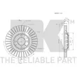 Jeu de 2 disques de frein avant NK 204755 - Visuel 3