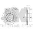Jeu de 2 disques de frein avant NK 204772 - Visuel 3