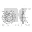 Jeu de 2 disques de frein avant NK 204792 - Visuel 3