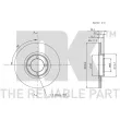 Jeu de 2 disques de frein avant NK 204811 - Visuel 2