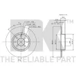 Jeu de 2 disques de frein avant NK 204823 - Visuel 3