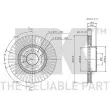 Jeu de 2 disques de frein avant NK 204831 - Visuel 3