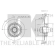 Jeu de 2 disques de frein arrière NK 204836 - Visuel 3