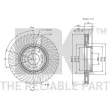 Jeu de 2 disques de frein avant NK 204842 - Visuel 3