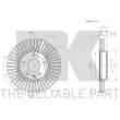 Jeu de 2 disques de frein avant NK 205015 - Visuel 3