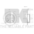 Jeu de 2 disques de frein arrière NK 205017 - Visuel 3