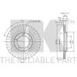 Jeu de 2 disques de frein avant NK 205108 - Visuel 3