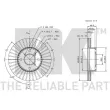 Jeu de 2 disques de frein avant NK 205208 - Visuel 3