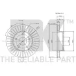 Jeu de 2 disques de frein avant NK 209303 - Visuel 3