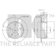 Jeu de 2 disques de frein arrière NK 209304 - Visuel 3