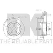 Jeu de 2 disques de frein arrière NK 209316 - Visuel 3