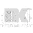 Jeu de 2 disques de frein avant NK 209324 - Visuel 3