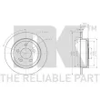 Jeu de 2 disques de frein arrière NK 209327 - Visuel 3