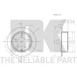 Jeu de 2 disques de frein arrière NK 209330 - Visuel 3